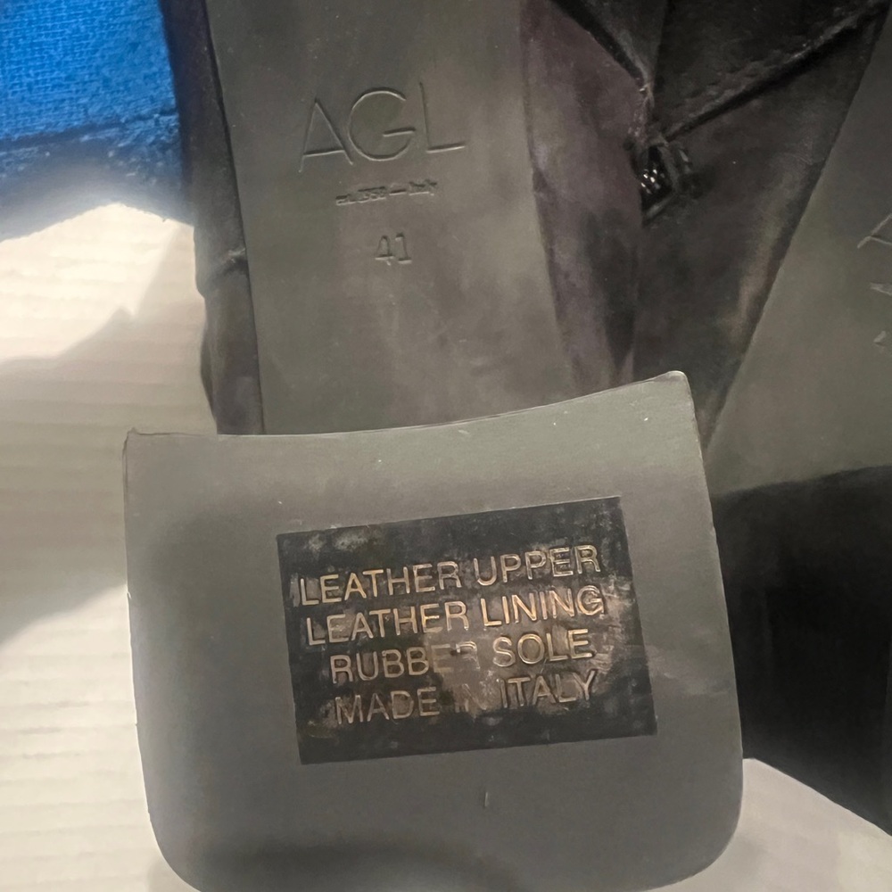 Agl Mimma Pointed Toe Block Heel Black Suede Wome… - image 8